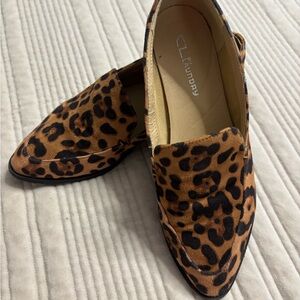 Leopard print loafers size 8